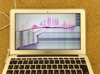 macbook air A1370 液晶パネル交換前