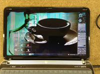 HP　Pavilion dv6 画面割れ 修理前