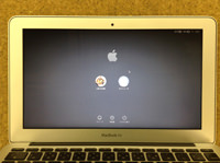 apple MacbookAir A1370 液晶画面の修理後の画像後