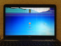 NEC LS550/E 液晶割れ