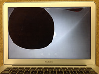 macbook air 13インチ A1369 液晶割れ